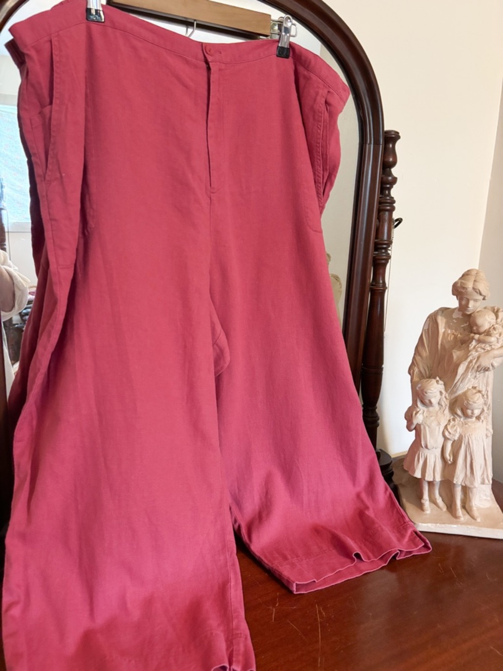 C J Banks Linen Blend Pink Capris Size 24W